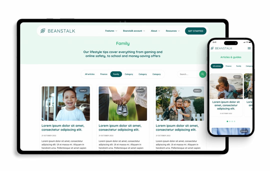 Beanstalk. Landing Page redesign.